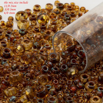 Taidian Miyuki kerek Picasso gyöngyök ékszerkészítéshez, barkácsolás, kézzel készített ékszer Ajándékok Boho stílusú 2mm 3mm 4mm Vegyes méret 10g/20g/táska