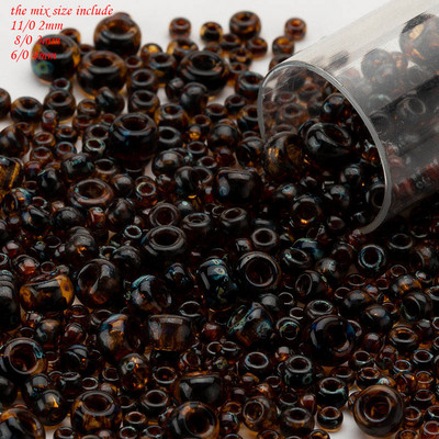 Taidian Miyuki kerek Picasso gyöngyök ékszerkészítéshez, barkácsolás, kézzel készített ékszer Ajándékok Boho stílusú 2mm 3mm 4mm Vegyes méret 10g/20g/táska