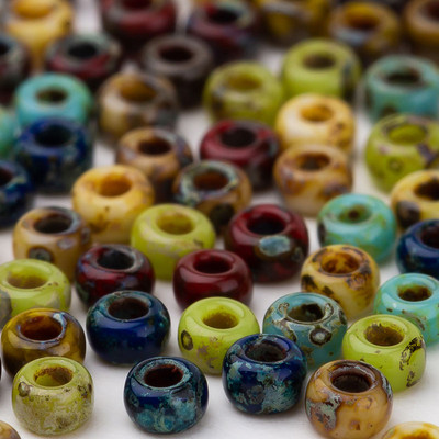 Taidian Miyuki kerek Picasso gyöngyök ékszerkészítéshez, barkácsolás, kézzel készített ékszer Ajándékok Boho stílusú 2mm 3mm 4mm Vegyes méret 10g/20g/táska