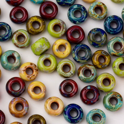 Taidian Miyuki kerek Picasso gyöngyök ékszerkészítéshez, barkácsolás, kézzel készített ékszer Ajándékok Boho stílusú 2mm 3mm 4mm Vegyes méret 10g/20g/táska