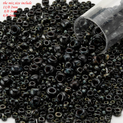 Taidian Miyuki kerek Picasso gyöngyök ékszerkészítéshez, barkácsolás, kézzel készített ékszer Ajándékok Boho stílusú 2mm 3mm 4mm Vegyes méret 10g/20g/táska