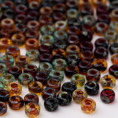 Taidian Miyuki kerek Picasso gyöngyök ékszerkészítéshez, barkácsolás, kézzel készített ékszer Ajándékok Boho stílusú 2mm 3mm 4mm Vegyes méret 10g/20g/táska