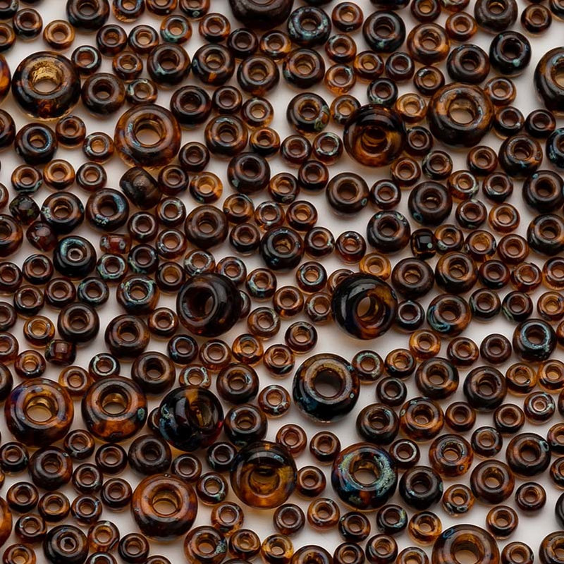 Taidian Miyuki kerek Picasso gyöngyök ékszerkészítéshez, barkácsolás, kézzel készített ékszer Ajándékok Boho stílusú 2mm 3mm 4mm Vegyes méret 10g/20g/táska