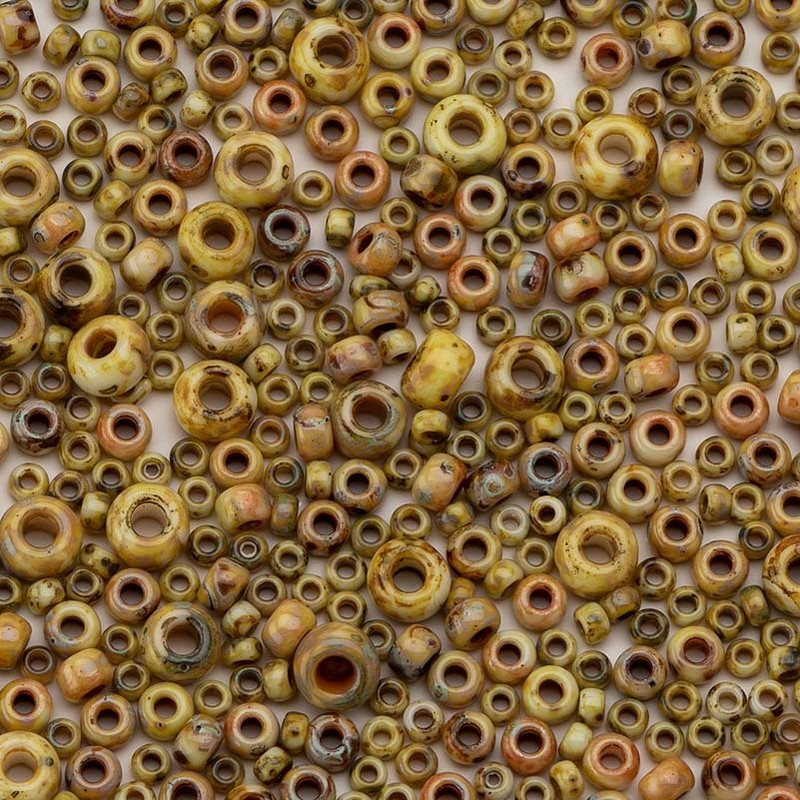 Taidian Miyuki kerek Picasso gyöngyök ékszerkészítéshez, barkácsolás, kézzel készített ékszer Ajándékok Boho stílusú 2mm 3mm 4mm Vegyes méret 10g/20g/táska