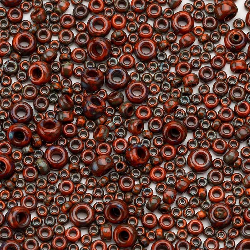 Taidian Miyuki kerek Picasso gyöngyök ékszerkészítéshez, barkácsolás, kézzel készített ékszer Ajándékok Boho stílusú 2mm 3mm 4mm Vegyes méret 10g/20g/táska