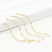 6 DB 14K aranyozott sárgaréz Warp Stick Connect Charms Csatlakozó Ékszerkészítési Kellékek Barkács leletek