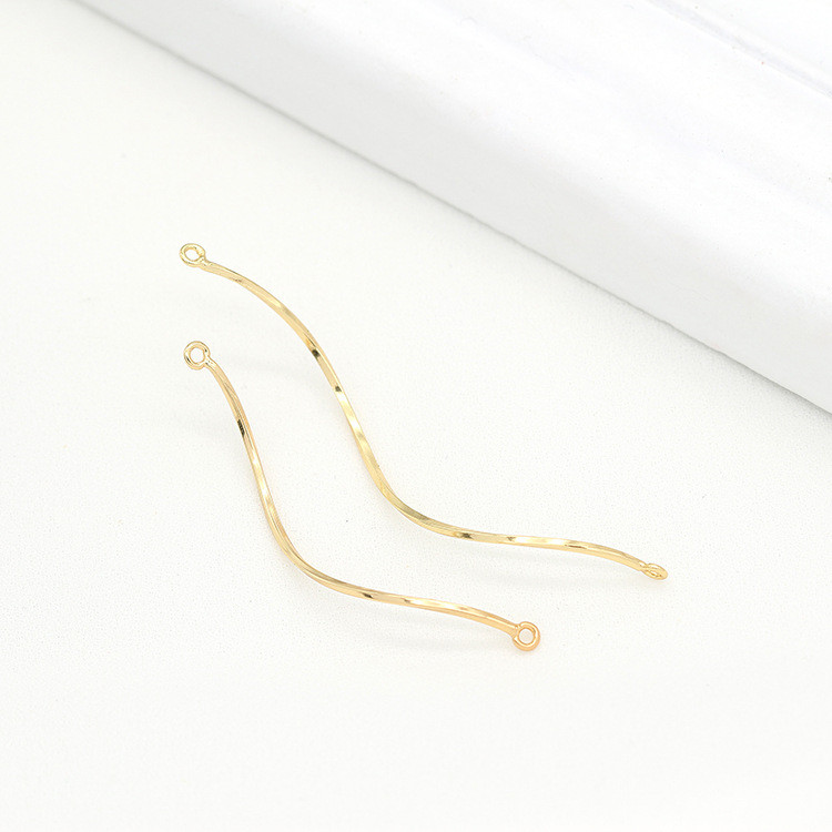 6 DB 14K aranyozott sárgaréz Warp Stick Connect Charms Csatlakozó Ékszerkészítési Kellékek Barkács leletek