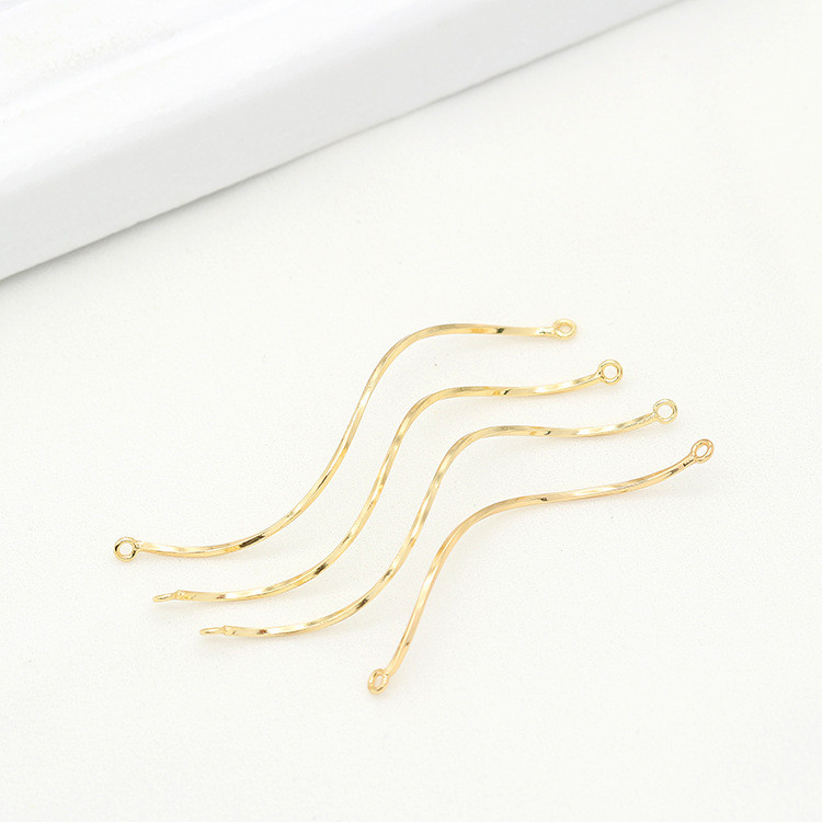 6 DB 14K aranyozott sárgaréz Warp Stick Connect Charms Csatlakozó Ékszerkészítési Kellékek Barkács leletek