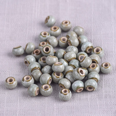 50 bucăți rotunde 6 mm glazură fantezie ceramică porțelan loturi de mărgele distanțare libere pentru realizarea de bijuterii DIY