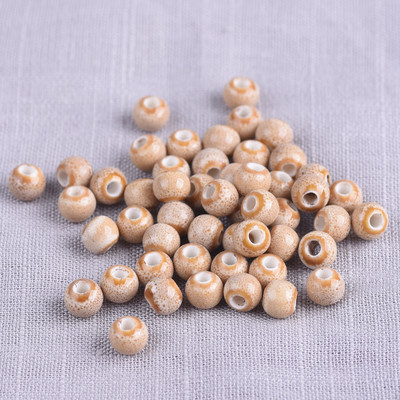 50 bucăți rotunde 6 mm glazură fantezie ceramică porțelan loturi de mărgele distanțare libere pentru realizarea de bijuterii DIY