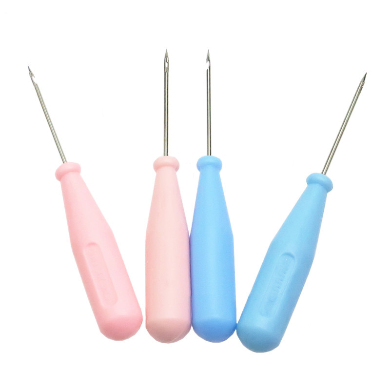 2 bucăți cusut pungi pantofi pungi cârlig pentru găuri DIY lucrat manual din piele perforator mâner din plastic con ac ace pentru repararea pantofilor