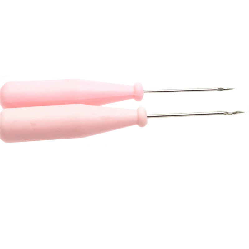 2 bucăți cusut pungi pantofi pungi cârlig pentru găuri DIY lucrat manual din piele perforator mâner din plastic con ac ace pentru repararea pantofilor