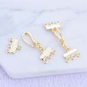 4PCS 32MM 14K zlatne mesingane narukvice Connect kopče Visokokvalitetni Diy nakit Nalazi Dodaci