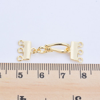 4PCS 32MM 14K златни месингови гривни Connect Claps Висококачествени Направи си сам бижута Находки Аксесоари