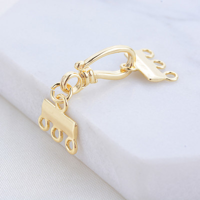 4PCS 32MM 14K zlatne mesingane narukvice Connect kopče Visokokvalitetni Diy nakit Nalazi Dodaci