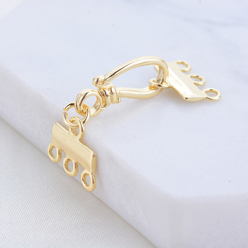 4PCS 32MM 14K zlatne mesingane narukvice Connect kopče Visokokvalitetni Diy nakit Nalazi Dodaci