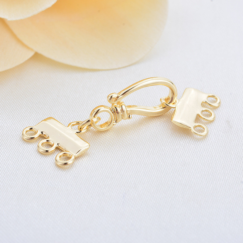 4PCS 32MM 14K zlatne mesingane narukvice Connect kopče Visokokvalitetni Diy nakit Nalazi Dodaci