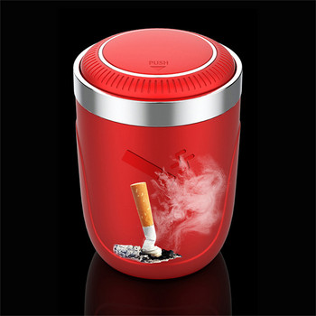 Creative Push тип Пепелник за превозно средство Мултифункционален пепелник за кола Интериорна декорация на автомобил Автоаксесоари