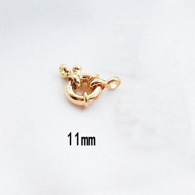 6KOM Mjedena opružna kopča presvučena 14K pozlatom 2 rupe Privezak za narukvicu Priključak za narukvicu Visokokvalitetni dodaci za nakit „uradi sam“