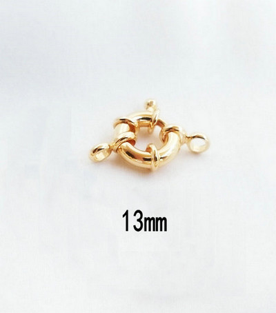 6KOM Mjedena opružna kopča presvučena 14K pozlatom 2 rupe Privezak za narukvicu Priključak za narukvicu Visokokvalitetni dodaci za nakit „uradi sam“