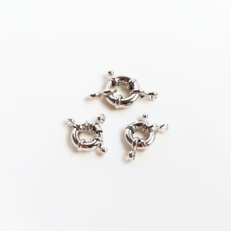 6KOM Mjedena opružna kopča presvučena 14K pozlatom 2 rupe Privezak za narukvicu Priključak za narukvicu Visokokvalitetni dodaci za nakit „uradi sam“