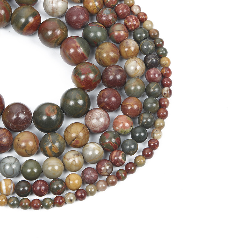 Perle od prirodnog kamena Picasso jaspis labave perle za izradu nakita Ručni rad DIY narukvica Vrpca 4 6 8 10 12 mm