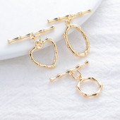 Okrugla narukvica u obliku srca od 14K pozlaćene mesingane O preklopne kopče Visokokvalitetni pribor za izradu nakita „uradi sam“