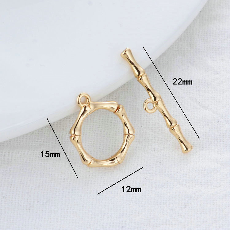 Okrugla narukvica u obliku srca od 14K pozlaćene mesingane O preklopne kopče Visokokvalitetni pribor za izradu nakita „uradi sam“