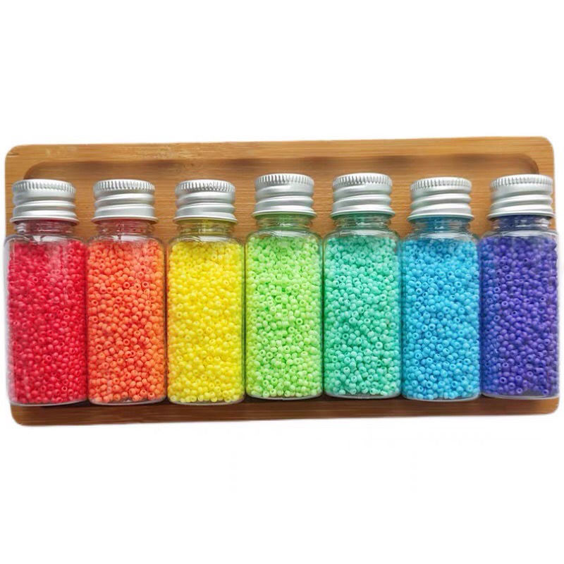 20g 2mm/caurule Miyuki stikla sēklu pērlītes 11/0 nodilumizturīgas, necaurspīdīgas apaļas starplikas krelles DIY rotaslietu izgatavošanai šūšanas materiāls