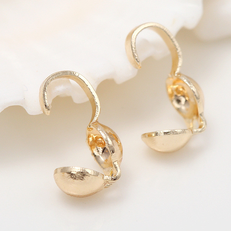 50PCS Pribor za izradu nakita 4mm Oyster Crimp Bead Vrh Knot Cover 14K zlatna boja konektora Spojnica Spojnica Priključci Komponente