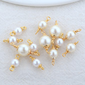 5mm 6mm 8mm 14k pozlaćeni mesingani biserni konektor Visokokvalitetni dodaci za nakit „uradi sam“