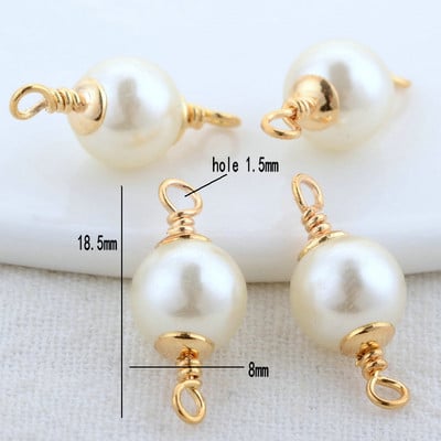 5mm 6mm 8mm 14k pozlaćeni mesingani biserni konektor Visokokvalitetni dodaci za nakit „uradi sam“