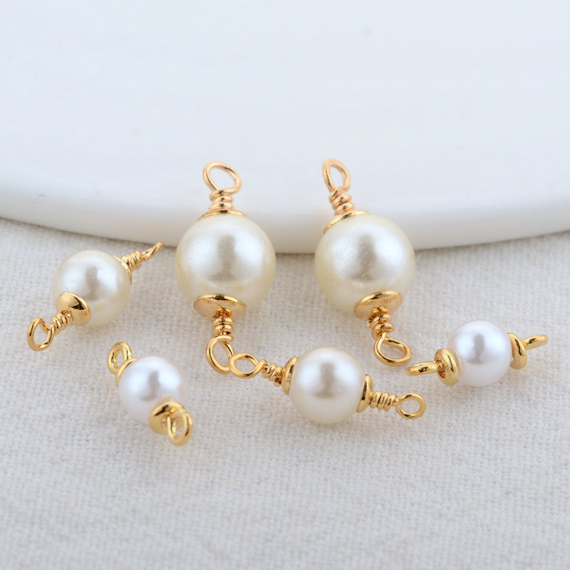 5mm 6mm 8mm 14k pozlaćeni mesingani biserni konektor Visokokvalitetni dodaci za nakit „uradi sam“