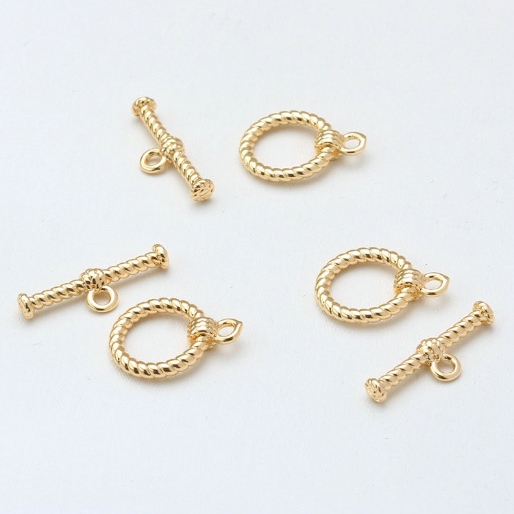 4 kompleta visokokvalitetne 14K pozlaćene O preklopne kopče Konektori DIY narukvica Ogrlica Nalazi za nakit Izrada pribora