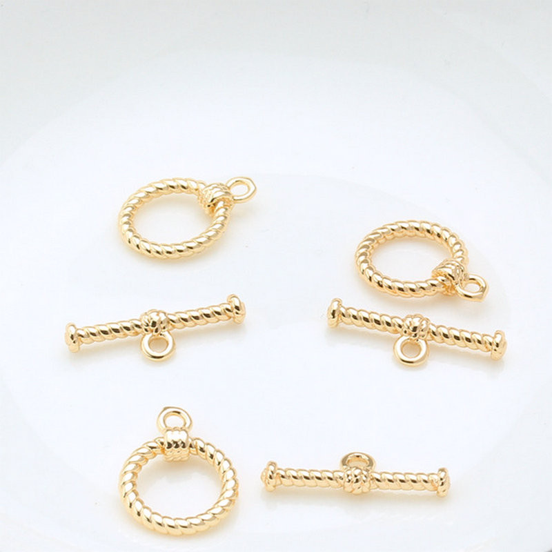 4 kompleta visokokvalitetne 14K pozlaćene O preklopne kopče Konektori DIY narukvica Ogrlica Nalazi za nakit Izrada pribora