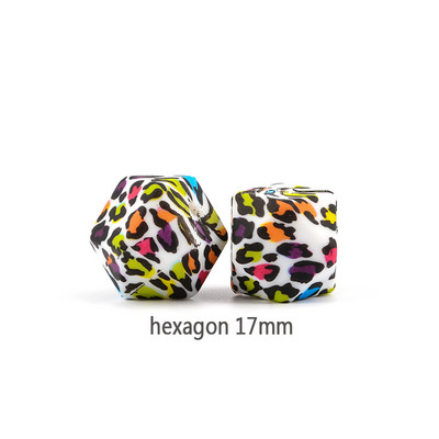 LOFCA 20 τμχ Tie βαφή λεοπάρ Terrazzo Dalmatian camo Χάντρες σιλικόνης Teething Beads DIY Μασώμενες πολύχρωμες οδοντοφυΐες για βρέφη