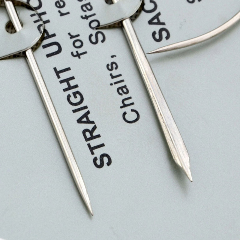 7 τμχ Ταπετσαρίες βελόνας ραπτικής με δερμάτινες χειροτεχνίες DIY Δερμάτινο χέρι από ανοξείδωτο ατσάλι Καρφίτσα βελονιάς Κιτ καμβάς επισκευή χαλιού κυρτή