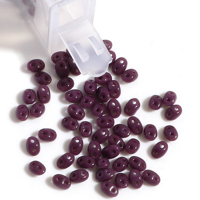 Staklene dvostruke perle s dvije rupe, višebojne, neprozirne razmaknice, DIY nakit, 5 mm x 4 mm, 1 boca (10 g-približno 150 komada)