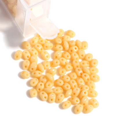 Staklene dvostruke perle s dvije rupe, višebojne, neprozirne razmaknice, DIY nakit, 5 mm x 4 mm, 1 boca (10 g-približno 150 komada)