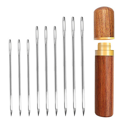 10 gab. Ādas šūšanas adatas Big Eye Rokasgrāmata izšūšanai Audumu šūšanai krustdūrienā adāmadatas