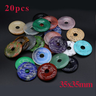 20 komada perli od prirodnog kamena, oblika abakusa, velika rupa, mješavina boja, ahatnih kamenih labavih perli za izradu DIY nakita, ogrlica, naušnica