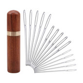 9 vnt. odinės siuvimo adatos, didelės akies, aštraus galiuko adata, skirta siuvinėjimui, siuvimo siuvimo audiniams kryžminio dygsnio mezgimo adatos