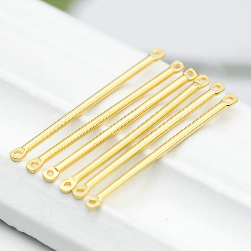 14K pozlaćene 30 mm 35 mm duge metalne šipke Karike Tanke štapiće Trakasti konektori Privjesci za DIY Naušnice Pribor za izradu nakita