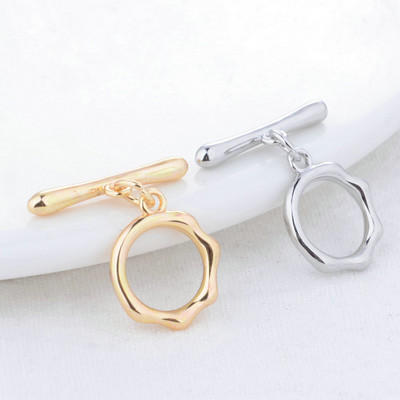 13MM 14K златно покритие от месинг кръгла гривна O превключващи закопчалки Висококачествени консумативи за правене на бижута направи си сам