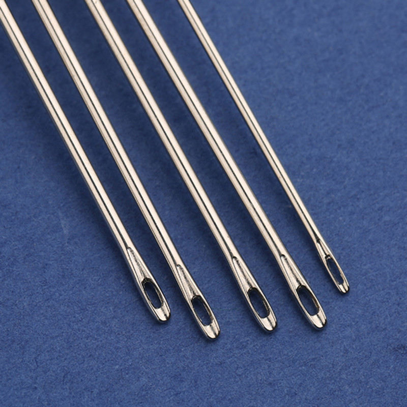 9kom kožnih šivaćih igala Igla s velikim okom i oštrim vrhom za šivanje tkanine za vezenje Igle za šivanje križića