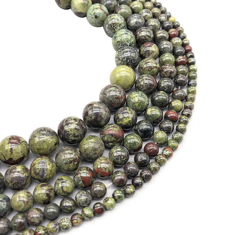 Didmeninė prekyba AAA+ natūralūs drakonai, kraujo akmens karoliukai, apvalūs laisvi karoliukai 4 6 8 10 12 mm pasidaryk pats karoliukai papuošalams gaminti 15 colių dovana