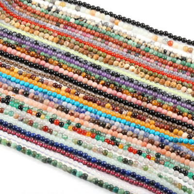 2020. Nove veleprodajne perle od prirodnog kamena, ružičasti kvarc, ametisti, ahatne perle za izradu nakita, DIY narukvica, 2 mm 3 mm