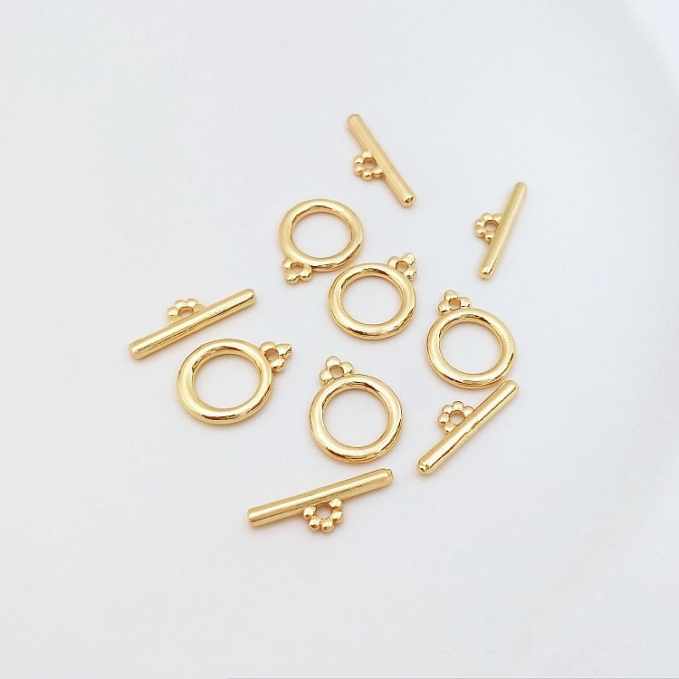 10MM 14K pozlaćena mesingana okrugla narukvica O preklopne kopče Visokokvalitetni dodaci za nakit „uradi sam“