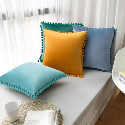 Bársony puha párnahuzat dekoratív párnák párnahuzat puha egyszínű színű luxus lakberendezési nappali kanapé ülőke kávé