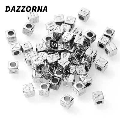 100 vnt kubo abėcėlės akrilo karoliukai 6x6 mm spalvos aukso raidžių karoliukai papuošalų kūrimas apyrankėms karoliai pasidaryk pats didmeninė prekyba